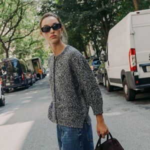 Zara Balloon Sleeve French Cardigan Sz S